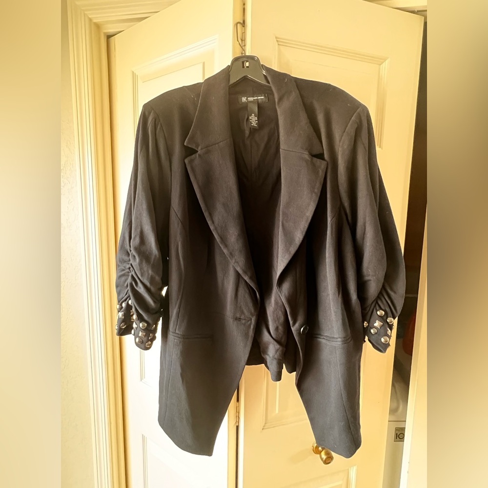 INC International Concepts Black Studded Blazer
